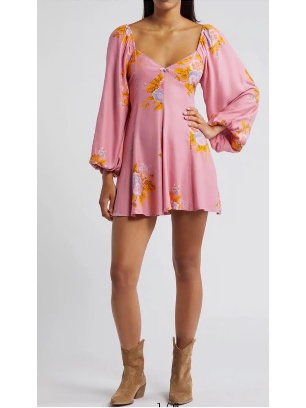 FREE PEOPLE Francesca Floral Mini Dress - Picture 2 of 6